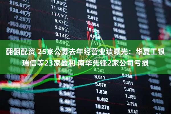 翻翻配资 25家公募去年经营业绩曝光：华夏工银瑞信等23家盈利 南华先锋2家公司亏损