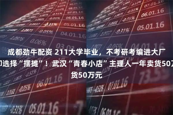 成都劲牛配资 211大学毕业，不考研考编进大厂，却选择“摆摊”！武汉“青春小店”主理人一年卖货50万元